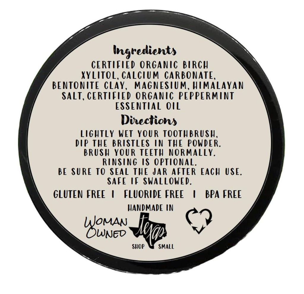 Simply Sooney Fluoride-Free Remineralizing Toothpaste Powder – Vegan Gluten-Free 1.5oz