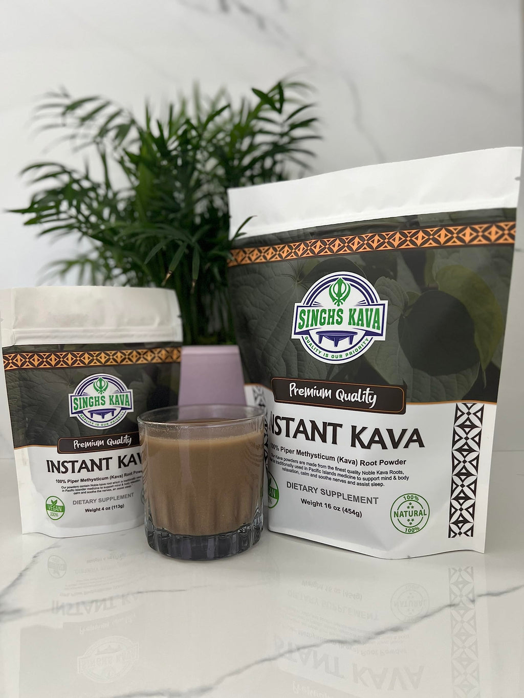 SINGHS Micronized Instant Kava Powder – Fijian Kava, 4oz (No Prep)
