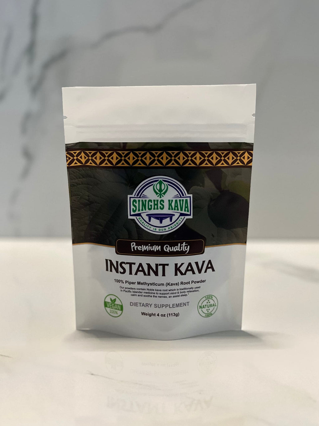 SINGHS Micronized Instant Kava Powder – Fijian Kava, 4oz (No Prep)