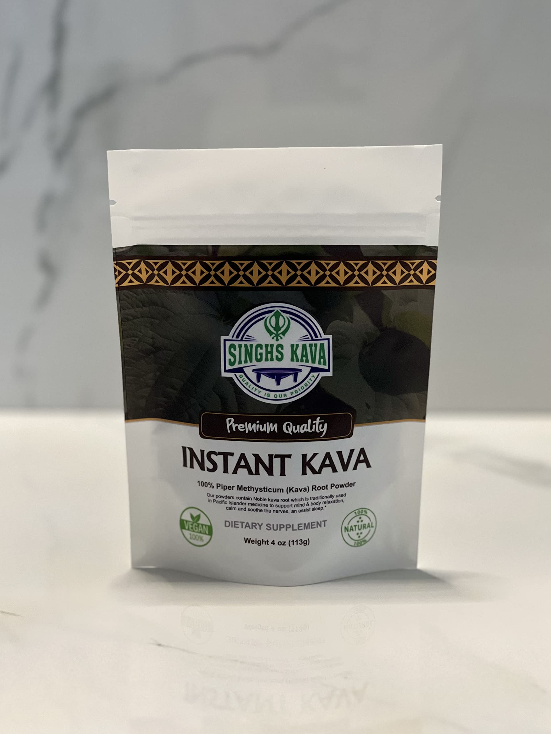 SINGHS Micronized Instant Kava Powder – Fijian Kava, 4oz (No Prep)