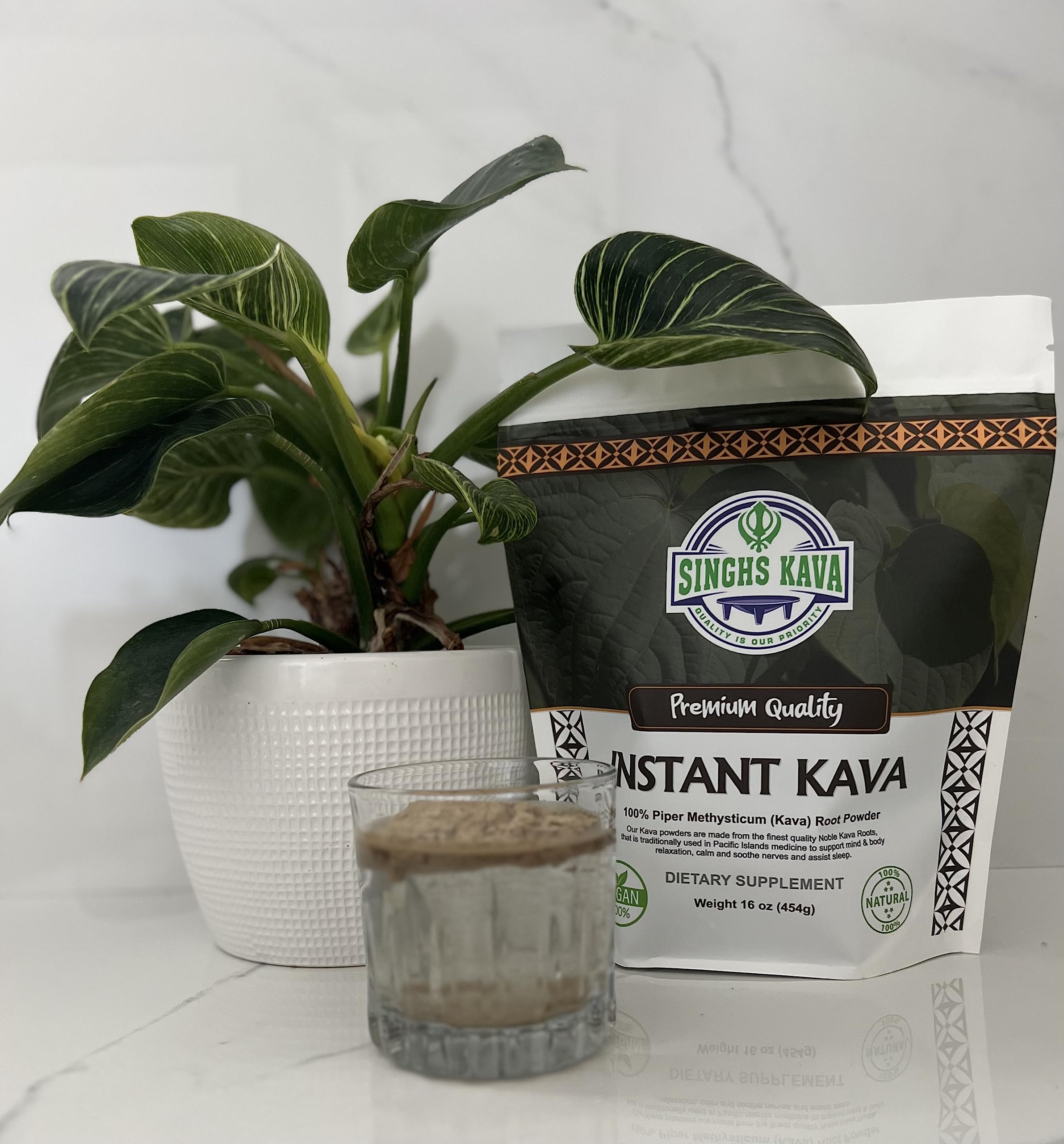 SINGHS Micronized Instant Kava Powder – Fijian Kava, 4oz (No Prep)