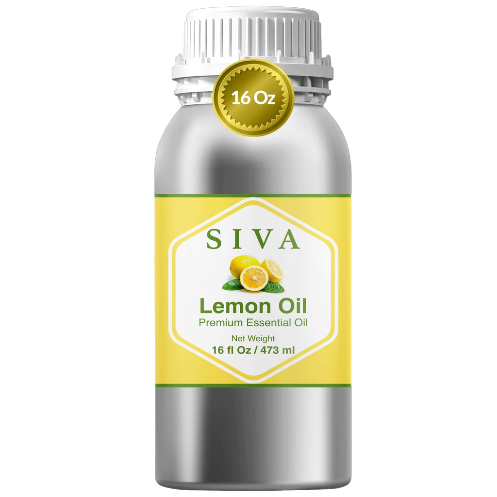 Siva Lemon Essential Oil 16oz – 100% Natural for Diffuser, Hair & Skin Care