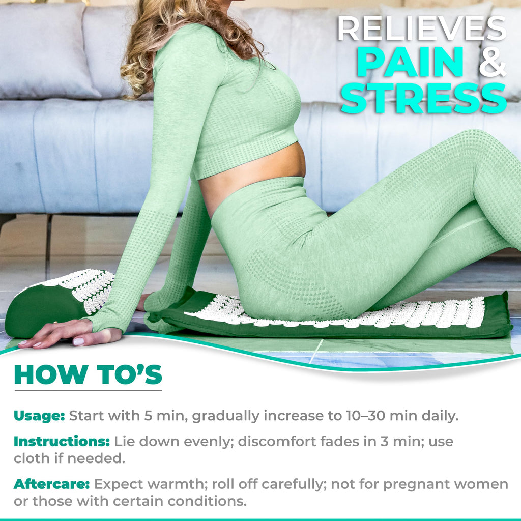 Sivan Health & Fitness Acupressure Mat & Pillow Set – Stress & Pain Relief