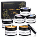 6 Pack Scented Candles Gift Set for Women & Men - Natural Soy Wax Aromatherapy Jar Candles