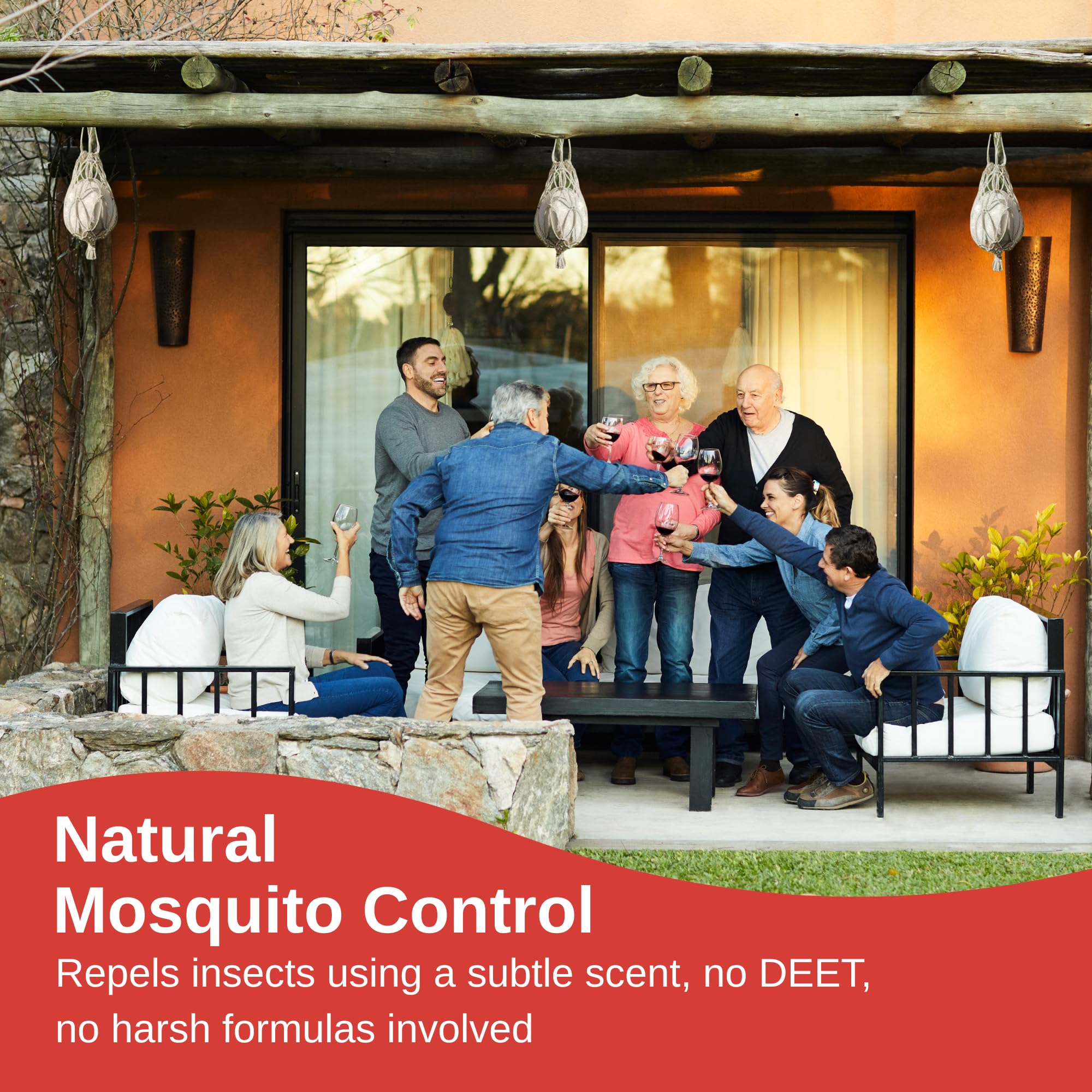 Skeeter Screen Patio Egg Diffuser 2-Pack – Flame-Free Outdoor Essential Oil Set (3-Month Supply)