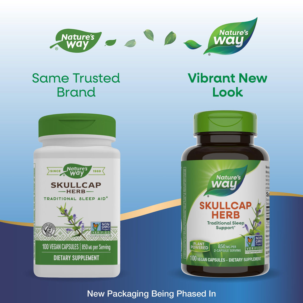 Nature's Way Skullcap Herb Sleep Support - Non-GMO, Gluten Free, Vegan