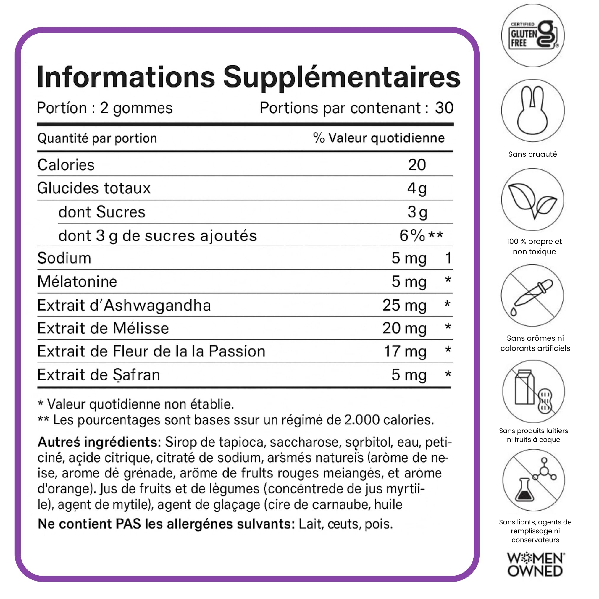 SLEEPtamin Melatonin Gummies 5mg | Chamomile & Ashwagandha for Relaxation | 60 Vegan Gummies