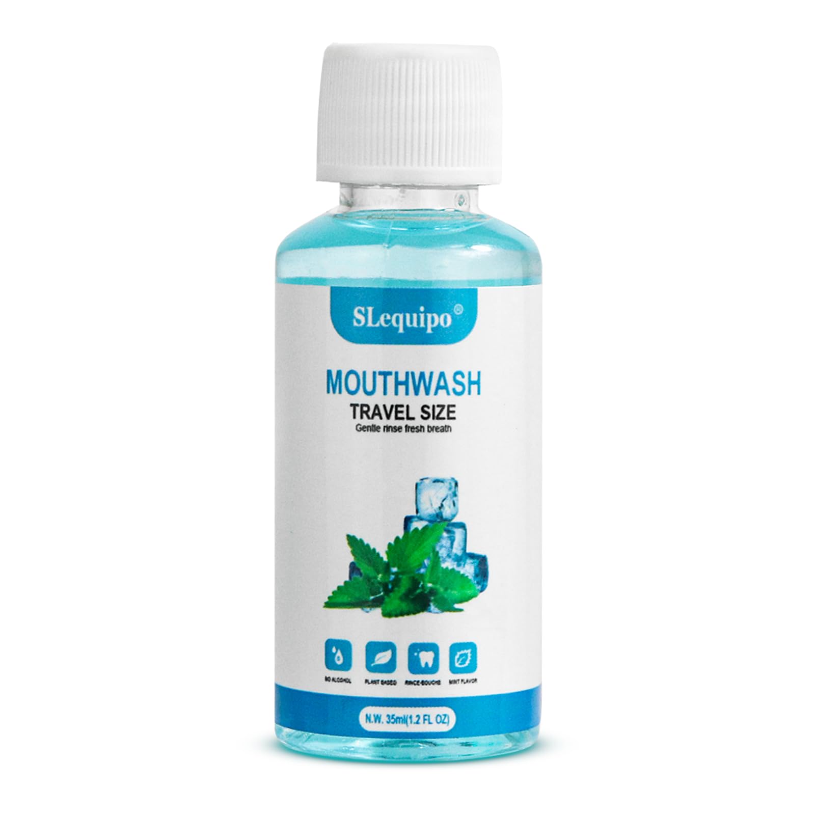 SLequipo Travel Size Mouthwash – Mint 1.2oz/35ml Bulk Pack (10 Bottles)