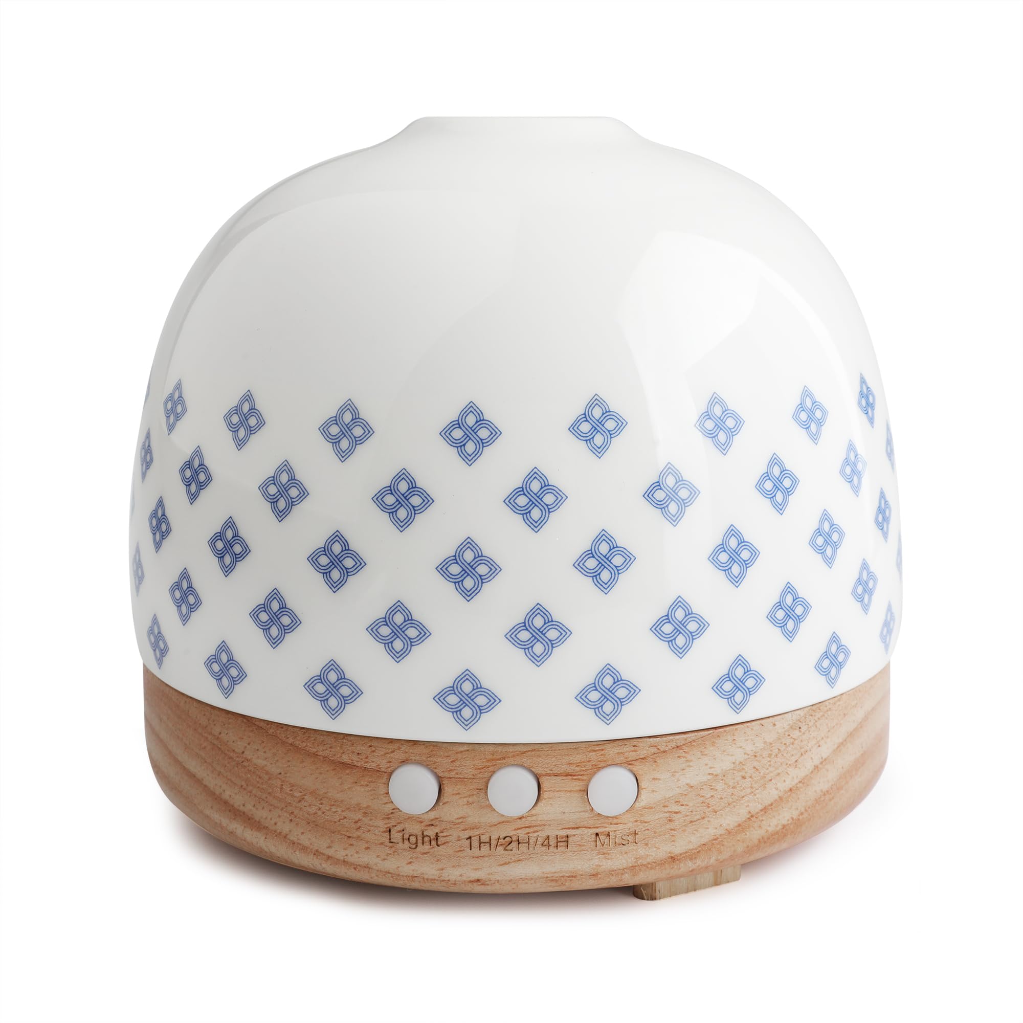 SLMIRACLE Luxurious Ceramic Diffuser 300ml – Blue & White Porcelain Pattern, Ultrasonic Mist