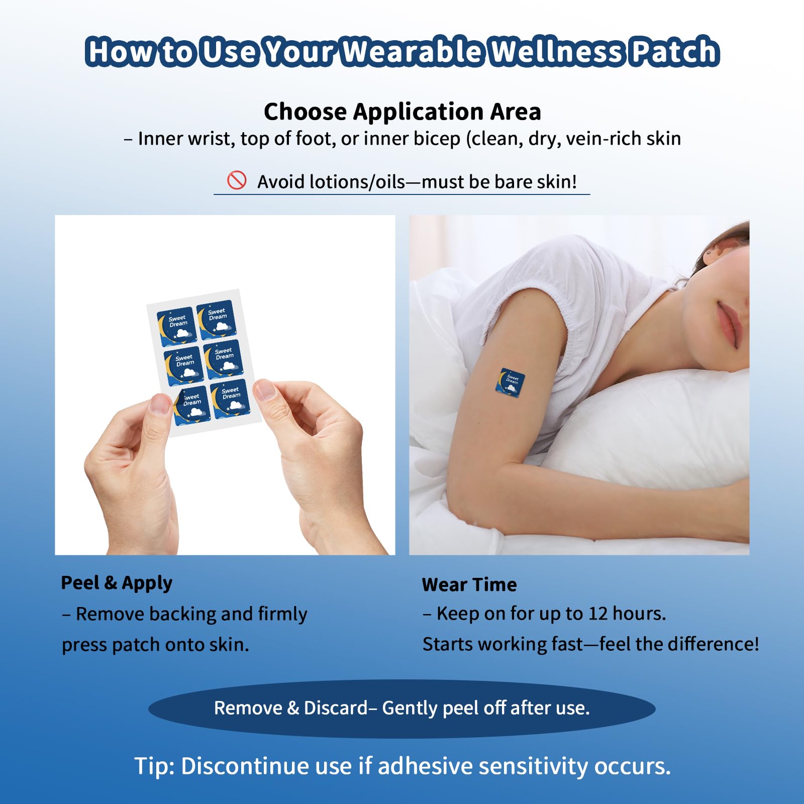 Sleep Patches for Adults - Extra Strength Insomnia Support | 1 Box 60 Patches | BB21