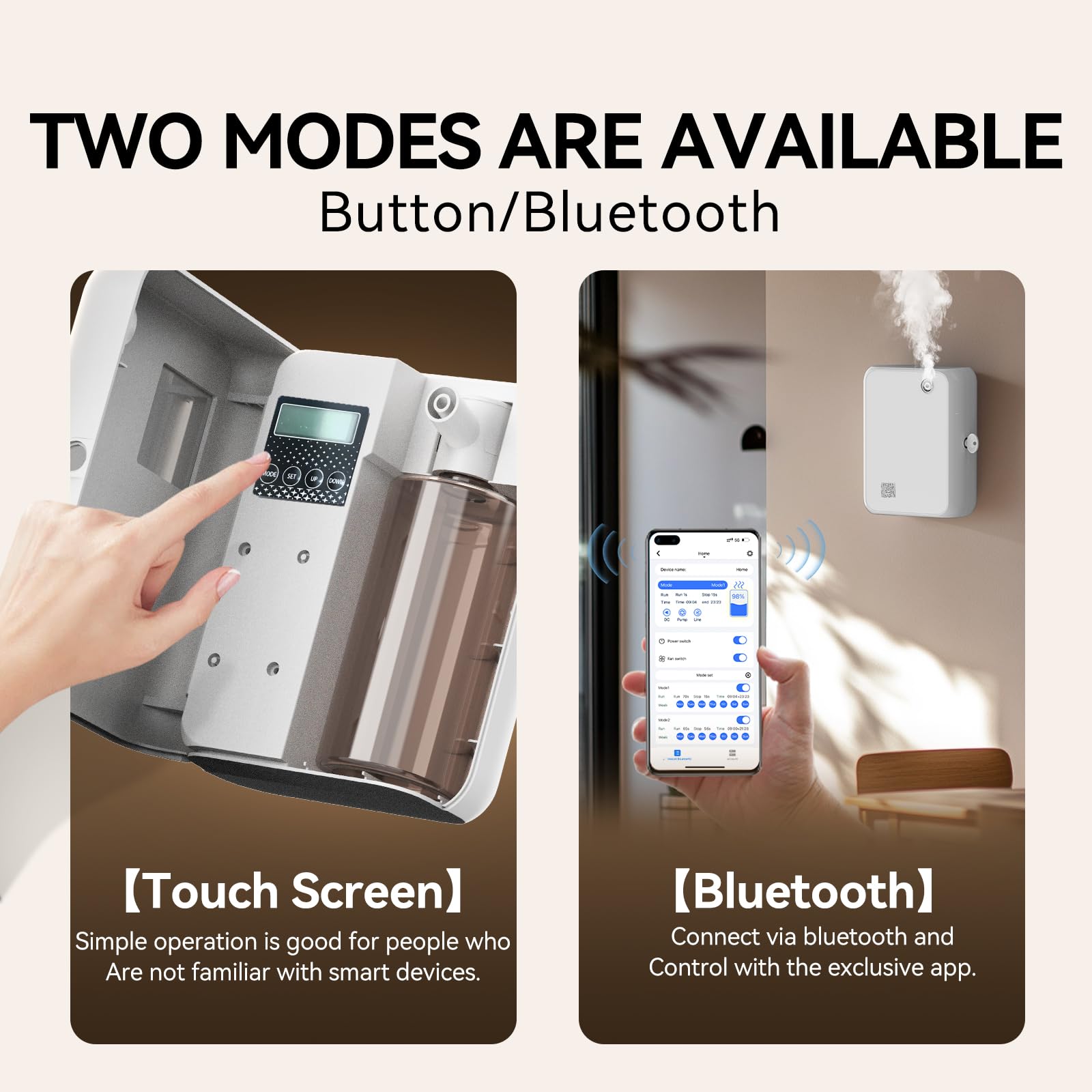 Smart Bluetooth Aromatherapy Diffuser | 500ml Waterless, Ultra-Quiet