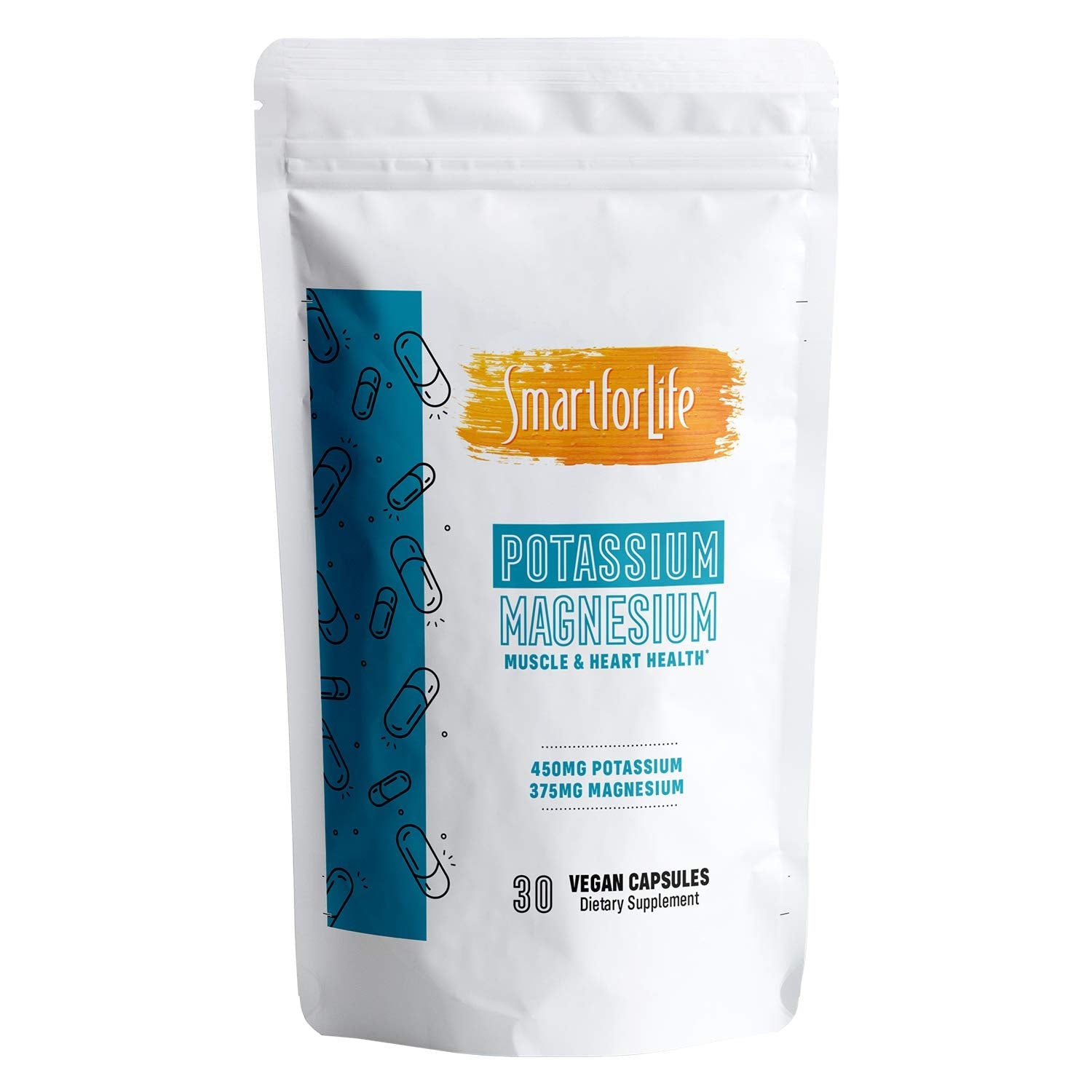 SMART FOR LIFE Potassium Magnesium Supplement – 30 Vegan Capsules | High-Absorption Mineral Complex