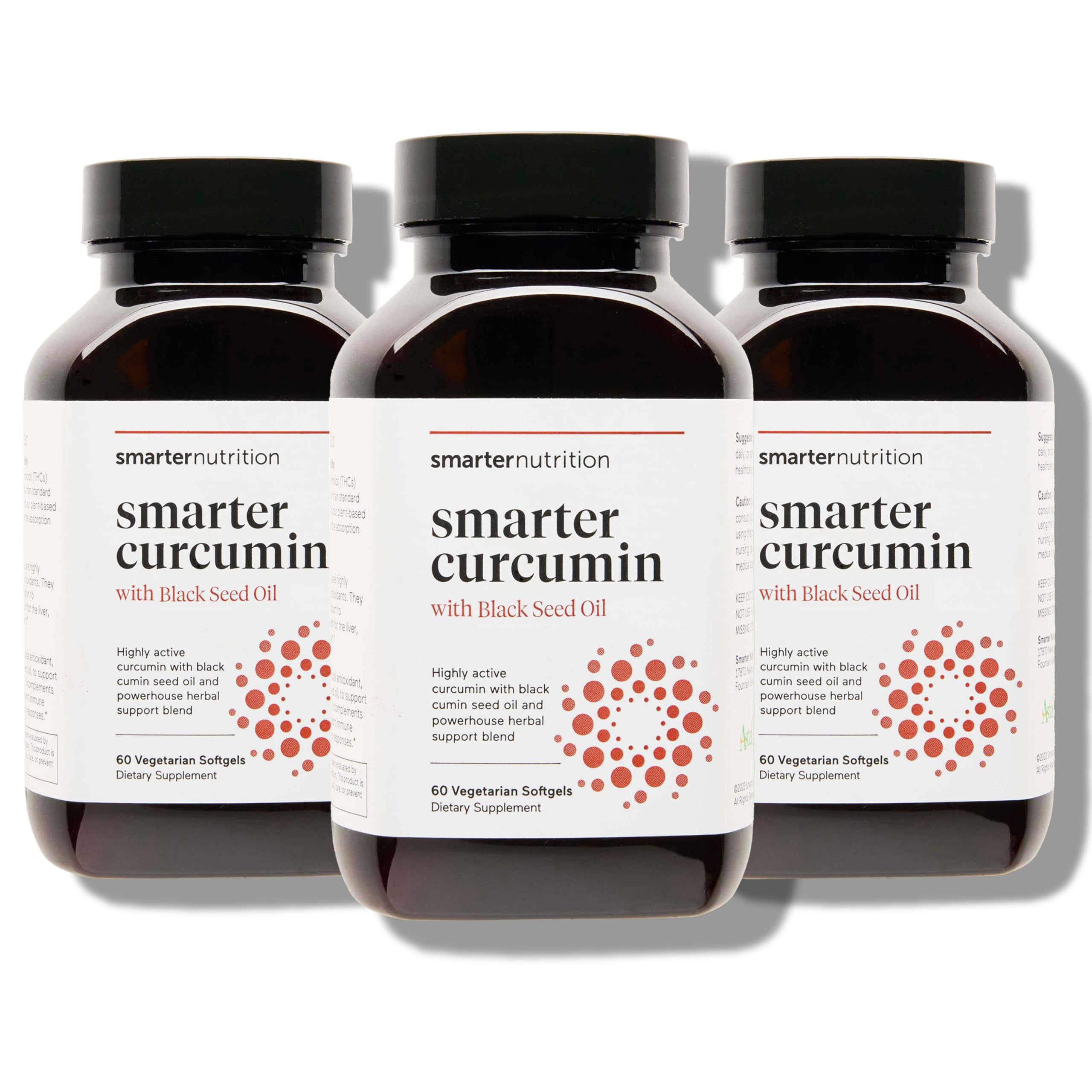 SMARTERNUTRITION Curcumin Softgels – Vegan High Absorption 400 mg with AstraGin, Black Seed Oil & Ginger | 180 Ct