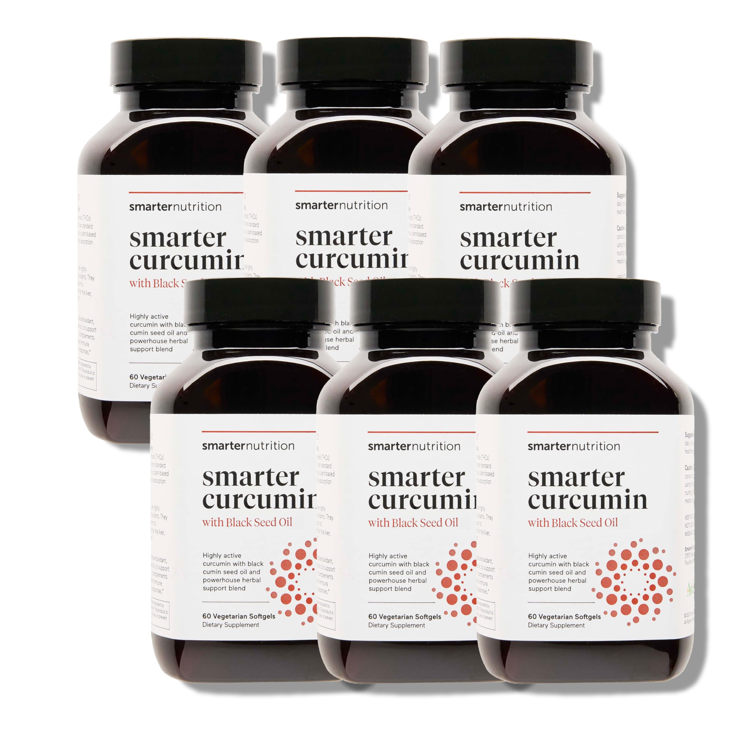 SMARTERNUTRITION Curcumin Softgels – Vegan 400 mg, High Absorption, Black Seed Oil & Ginger, 360 Ct