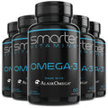 SmarterVitamins Omega-3 5-Pack – Berry Burpless Fish Oil, 2000mg DHA EPA, AlaskOmega