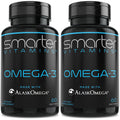 Smarter Omega 3 Fish Oil 2 Pack - Berry Flavor, Burpless, 2000mg DHA & EPA