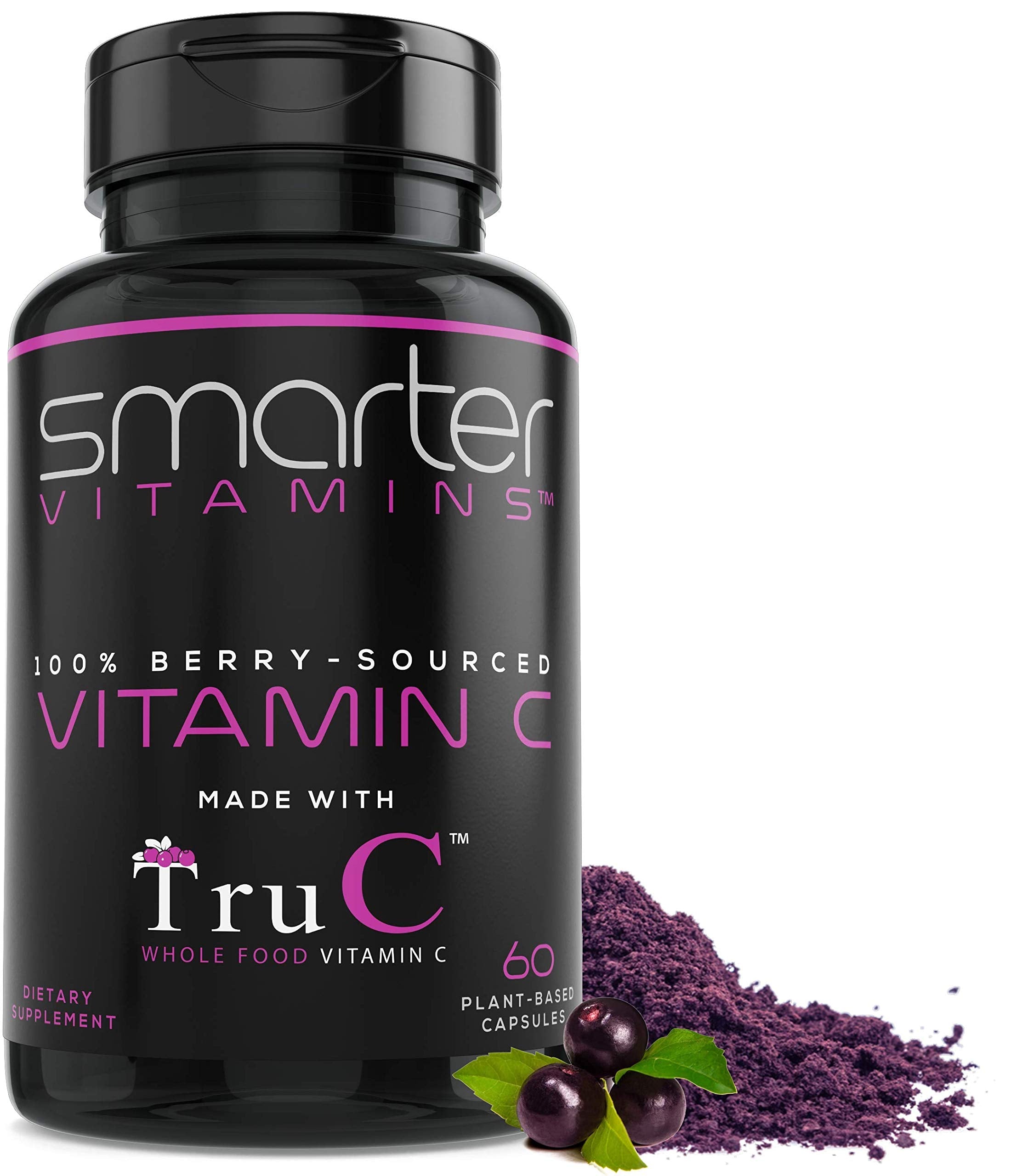 Smarter Raw Whole-Food Vitamin C from Berries – 60 Vegan Capsules