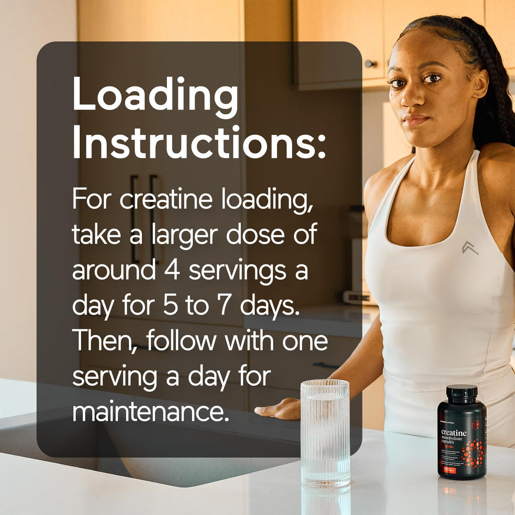 SMARTERNUTRITION Creatine Monohydrate Pills – 2500mg per Serving, Vegan Capsules, 60 Count (30-Day Supply)