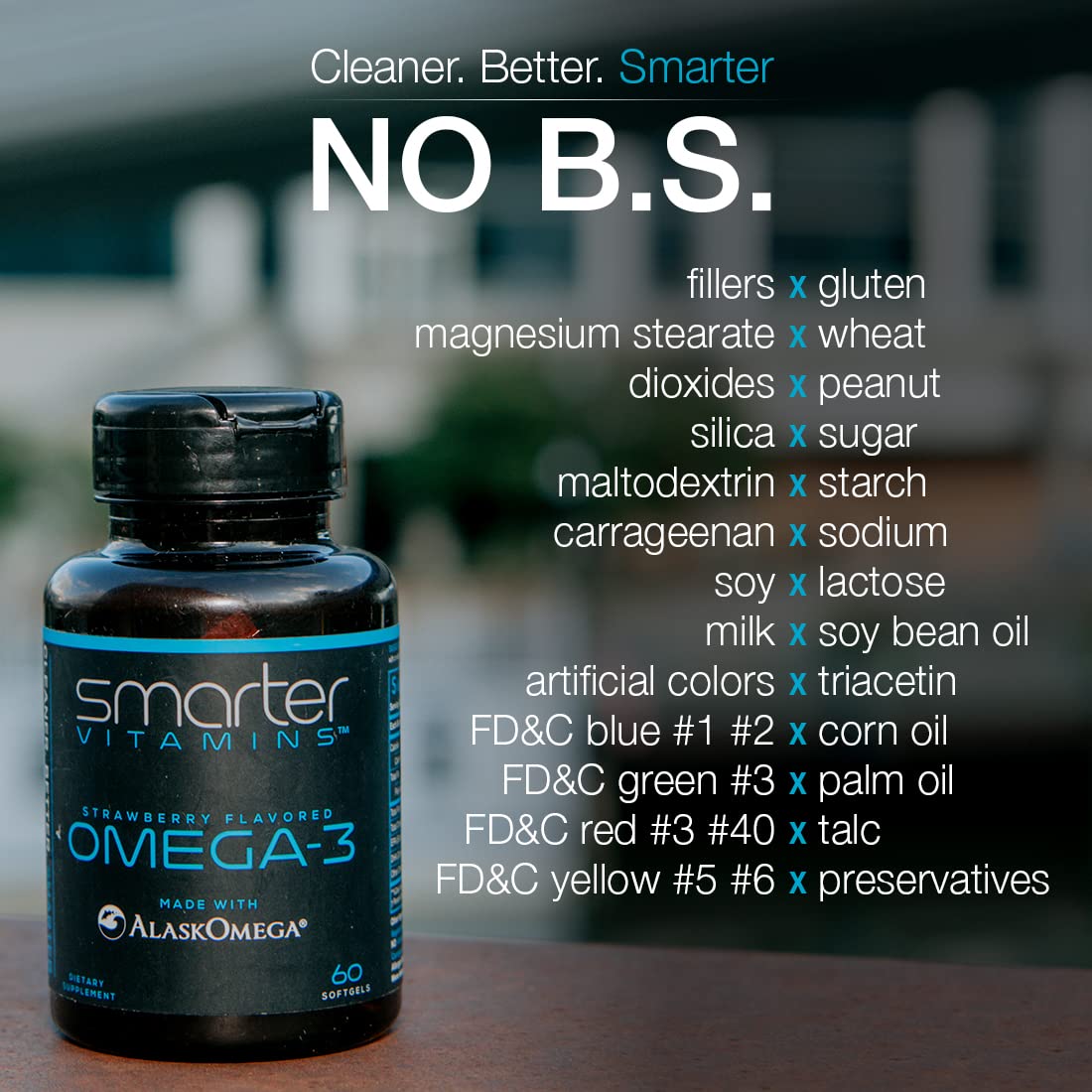 Smarter Omega 3 Fish Oil 2 Pack - Berry Flavor, Burpless, 2000mg DHA & EPA