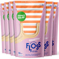 SmartLifeco Eco-Friendly Dental Floss Picks (300ct) – Original Straw Wheat, Zero Waste