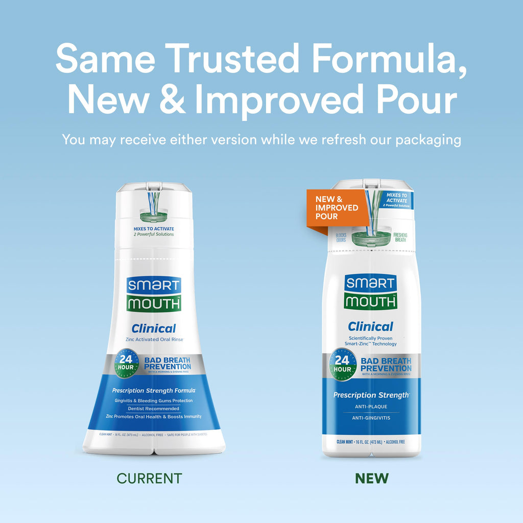 SmartMouth DDS Activated Clinical Mouthwash – Fresh Breath, Gum Health