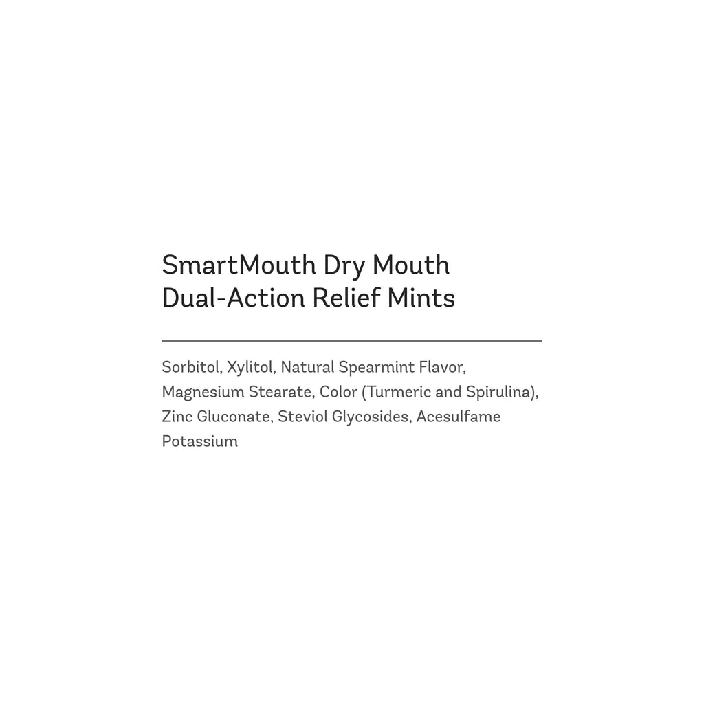 SmartMouth Dry Mouth Dual-Action Mints - Sugar-Free (50 Count, 4 Pack) - Mellow Mint