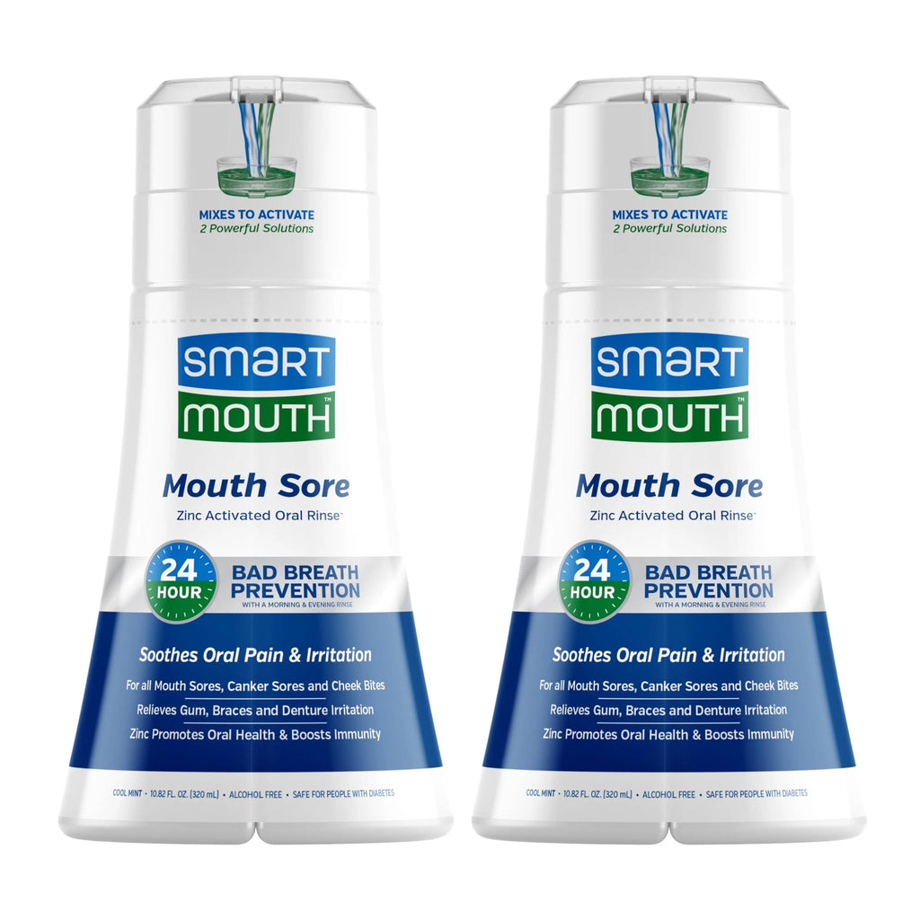 SmartMouth Mouth Sore Zinc Activated Oral Rinse 10.82oz, 2 Pack