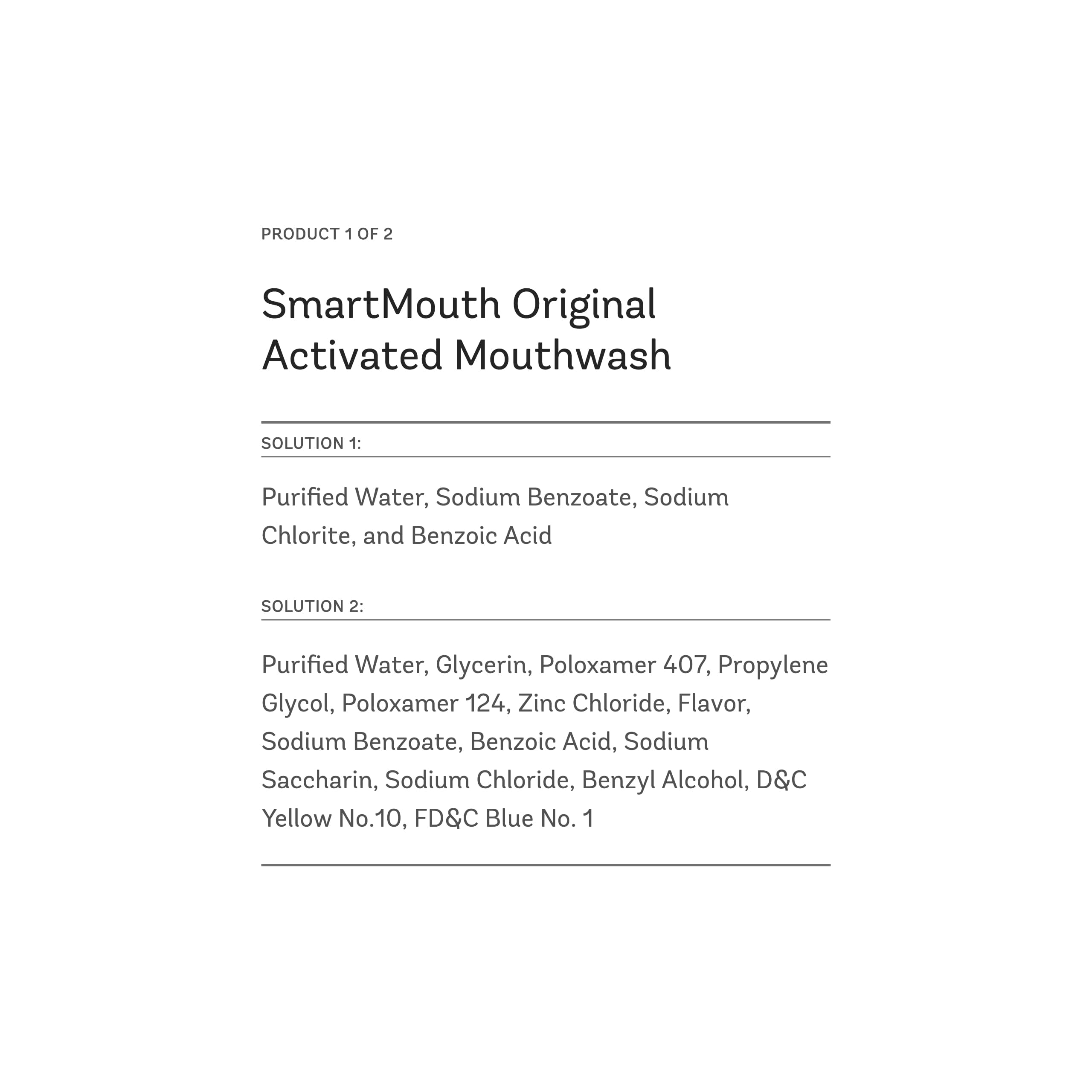 SmartMouth Original Activated Mouthwash Singles & Premium Zinc Ion Toothpaste