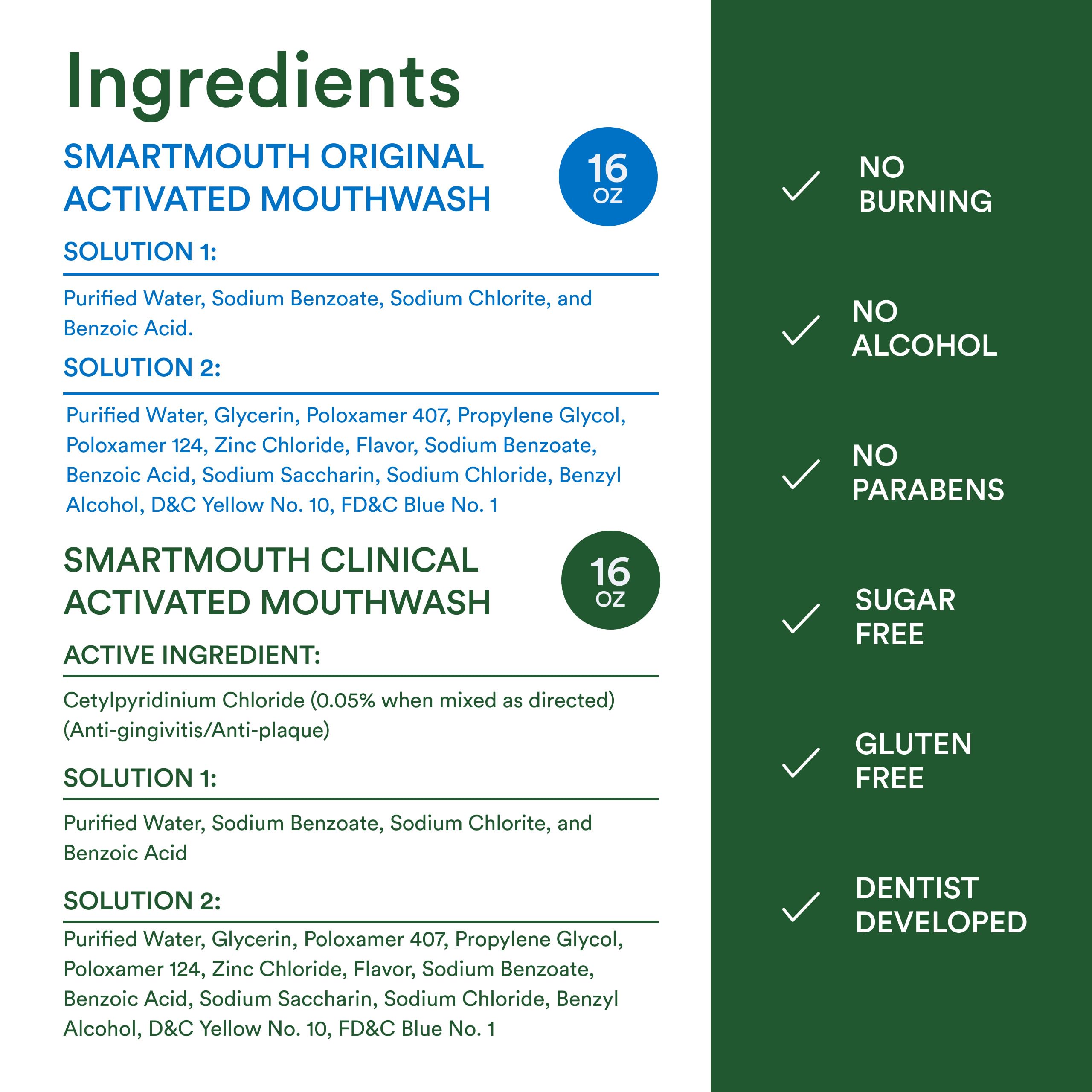 SmartMouth DDS Activated Clinical & Original Mouthwash – Fresh Breath, 16 oz