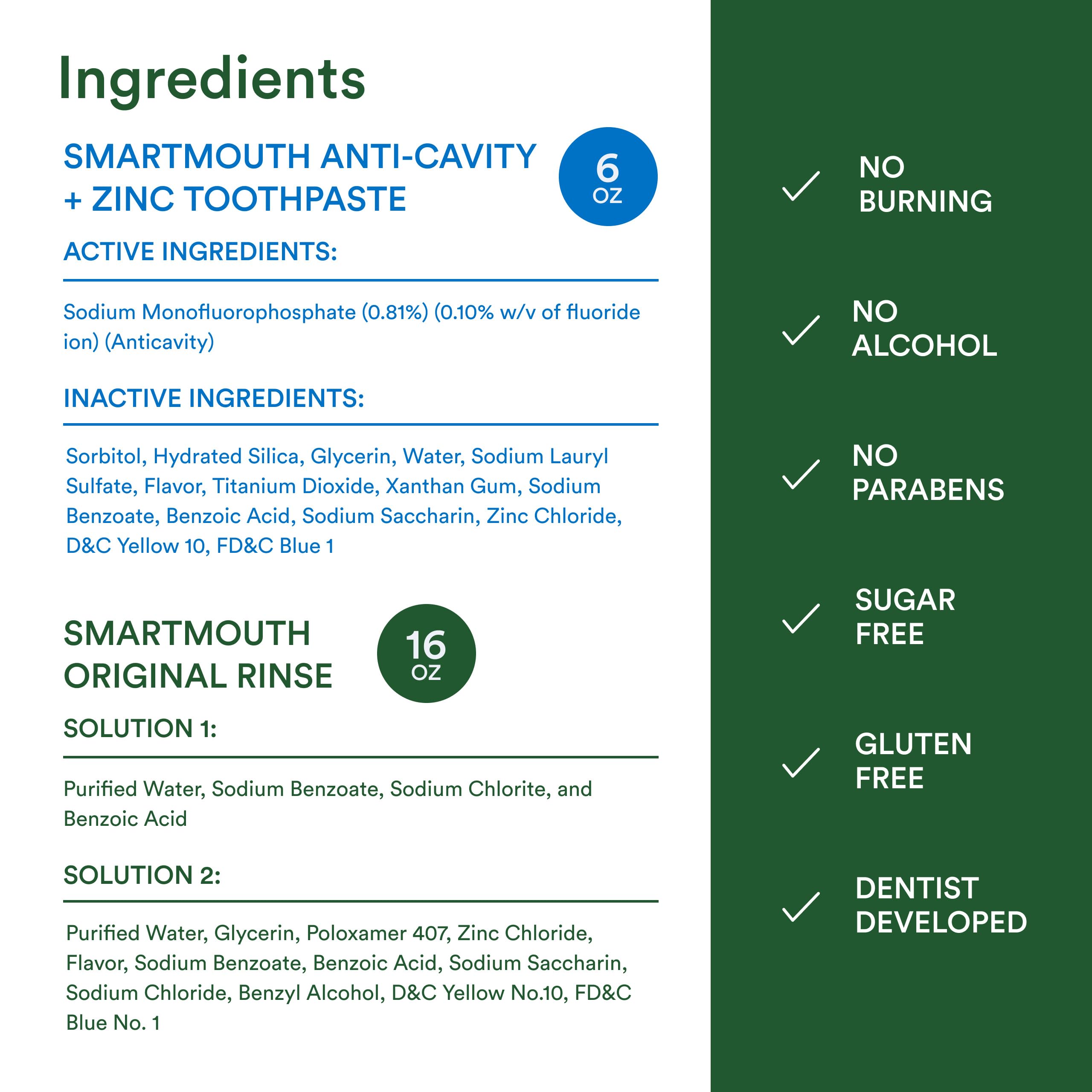 SmartMouth Zinc Ion Toothpaste & Activated Mouthwash Combo