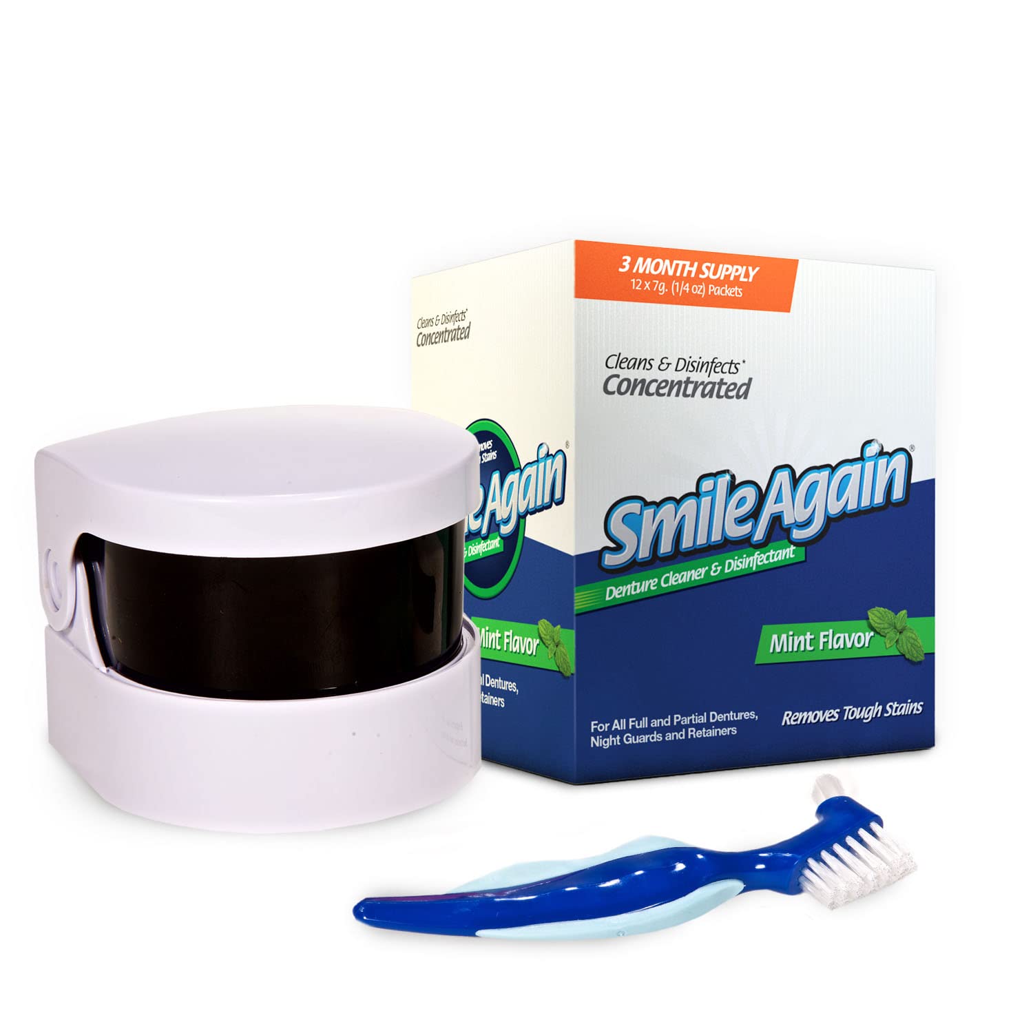 Smile Again Care Kit - Denture, Retainer & Aligner Cleaning Bundle (Pack of 3)