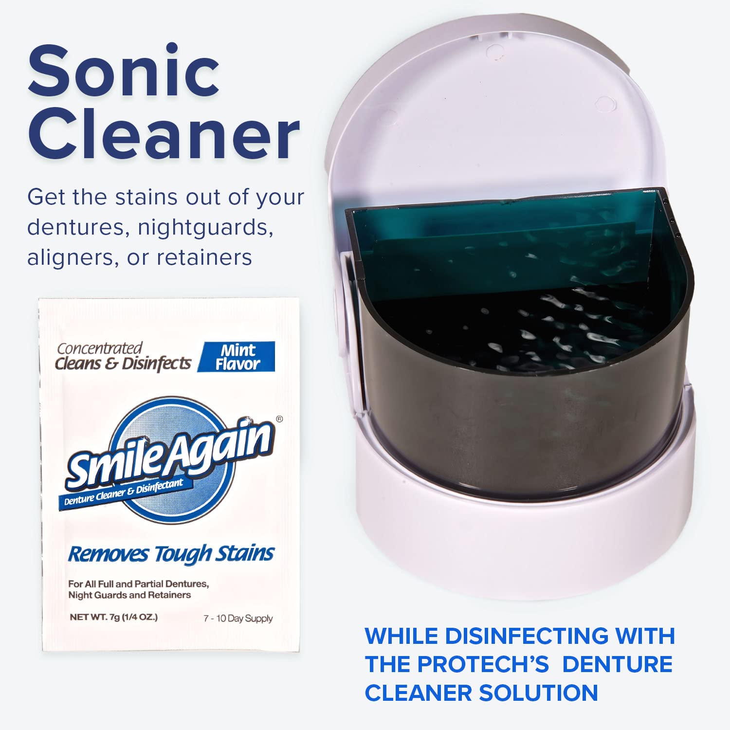 Smile Again Care Kit - Denture, Retainer & Aligner Cleaning Bundle (Pack of 3)