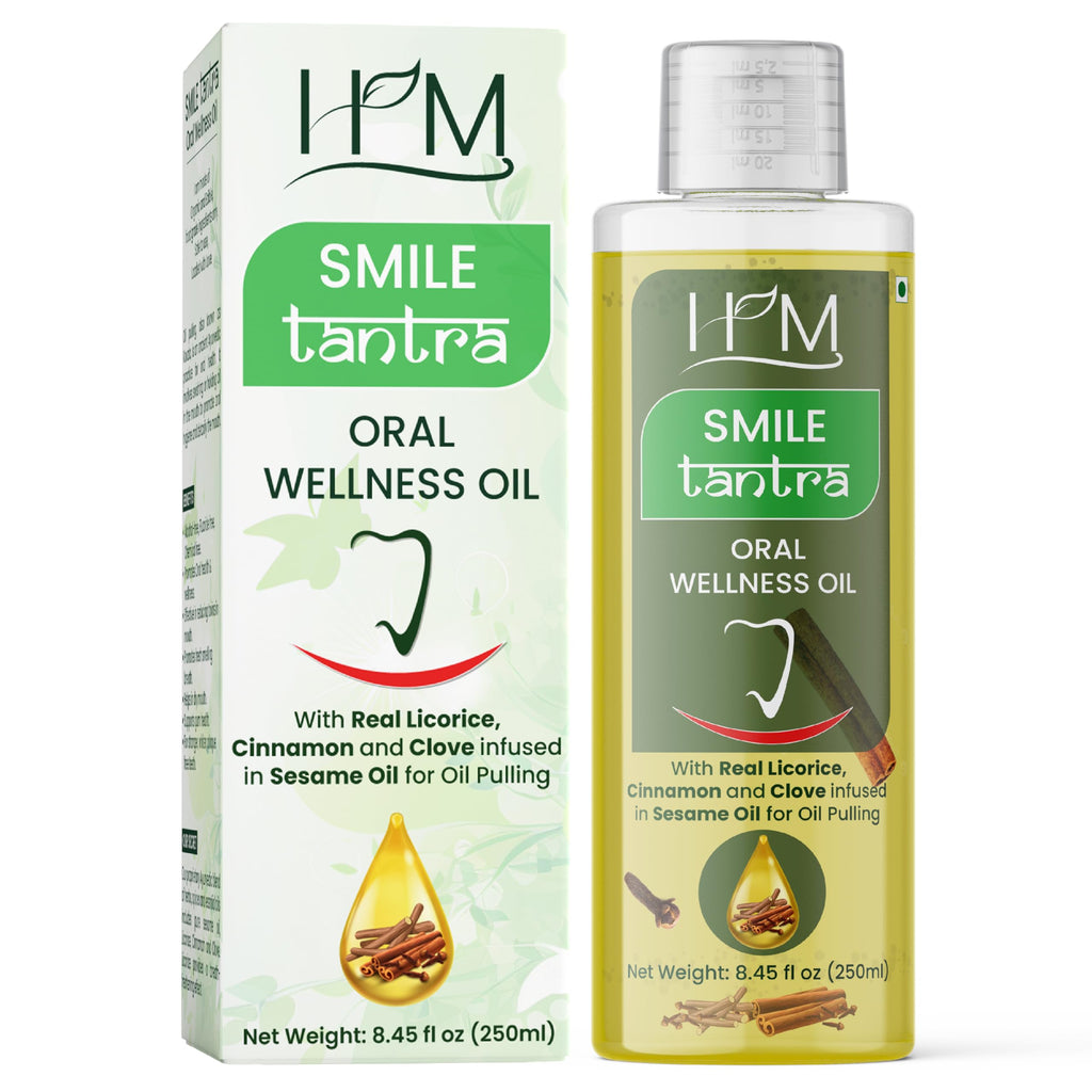 Smile Tantra Oral Wellness Oil for Oil Pulling – Fresh Breath, Teeth Whitening & Gum Care | Licorice, Cinnamon & Clove in Sesame Oil | Alcohol-Free 8.45 fl oz