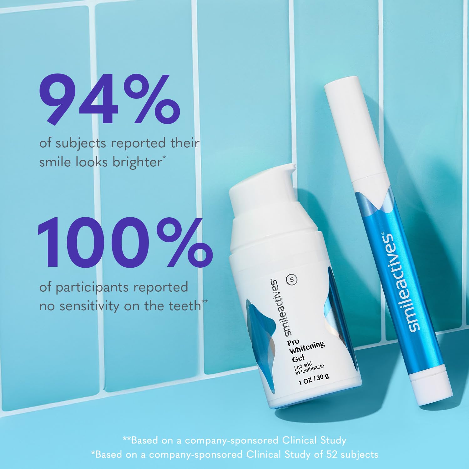 Smileactives Teeth Whitening Kit – Complete At-Home Whitening, Travel Size, 30-Day Kit