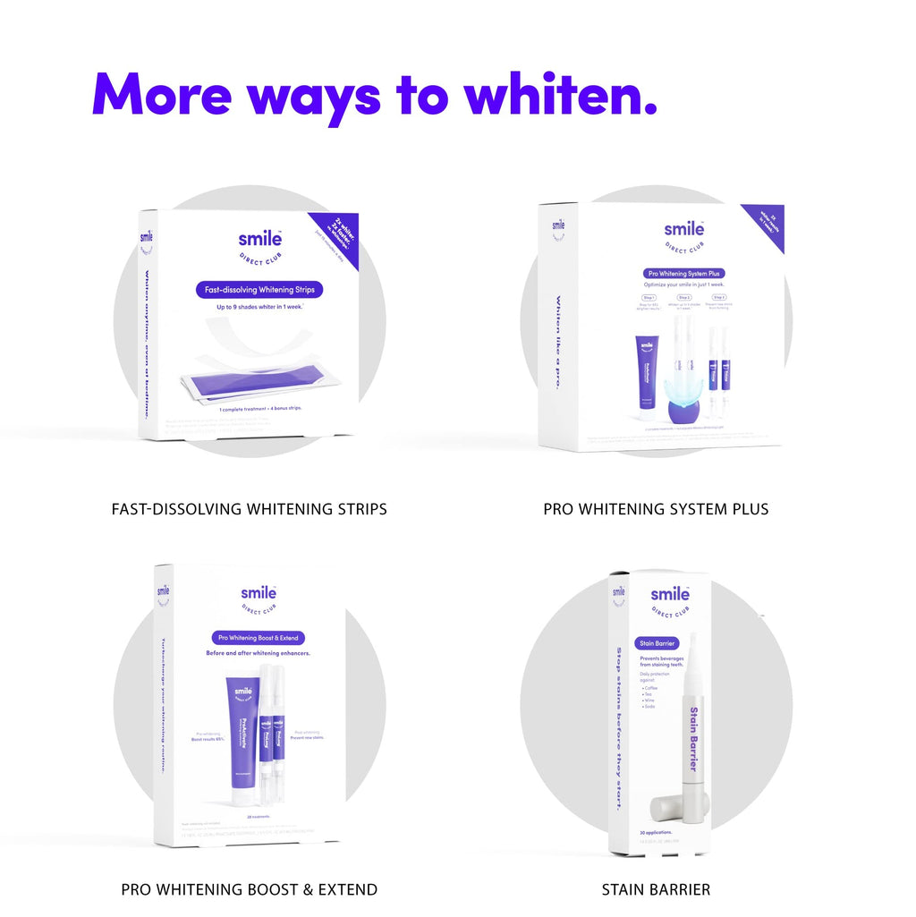 SmileDirectClub Ultra-Gentle Sensitivity-Free Teeth Whitening Kit with Wireless 20-LED Light