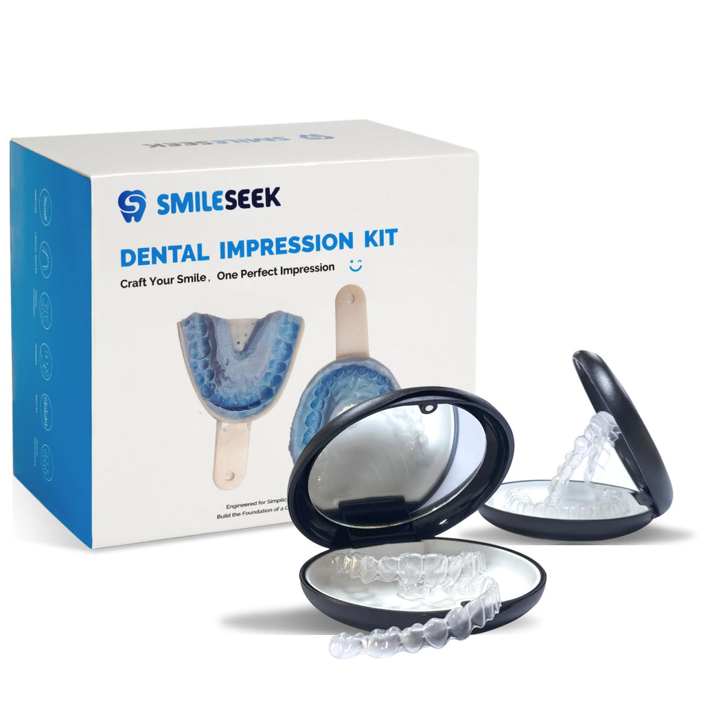 SMILESEEK Clear Retainers (2 Sets) – Upper & Lower BPA & Latex-Free DIY At-Home Retainer Kit