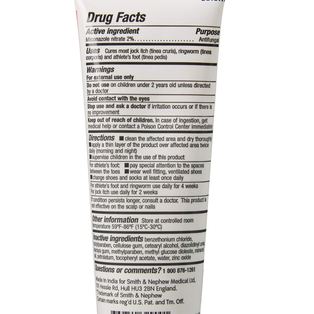 Smith & Nephew Secura 2% Miconazole Nitrate Cream Antifungal 3.25 oz Tube
