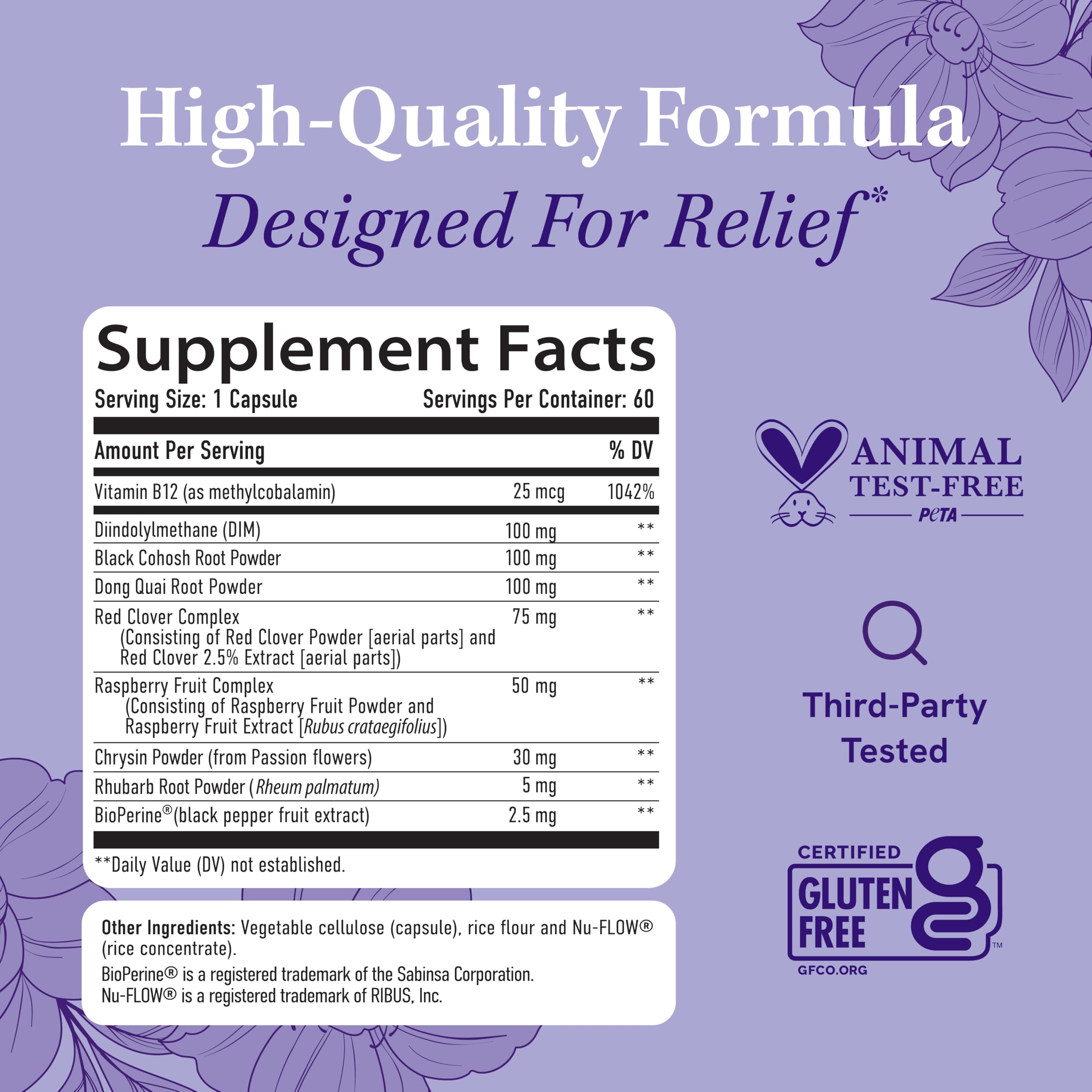 SMNutrition Menopause Support Complex — Hormone Balance for Hot Flashes & Night Sweats (60 Ct)