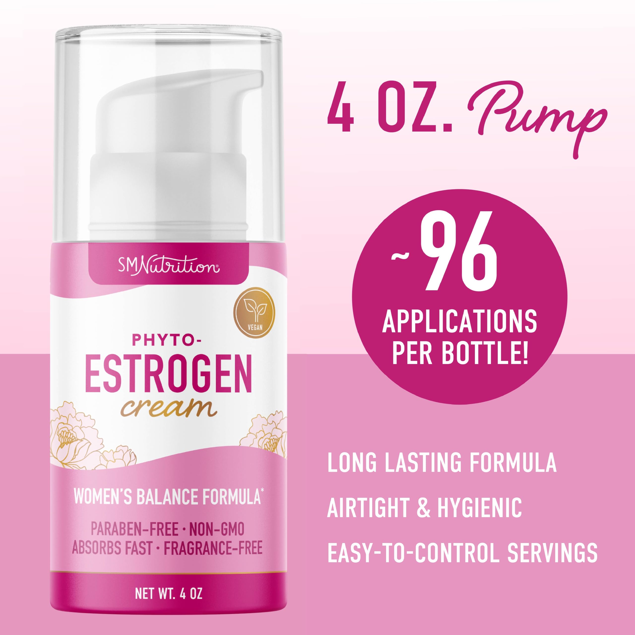 SMNutrition Phyto Estrogen Cream for Women — Plant-Based Menopause & Menstrual Support