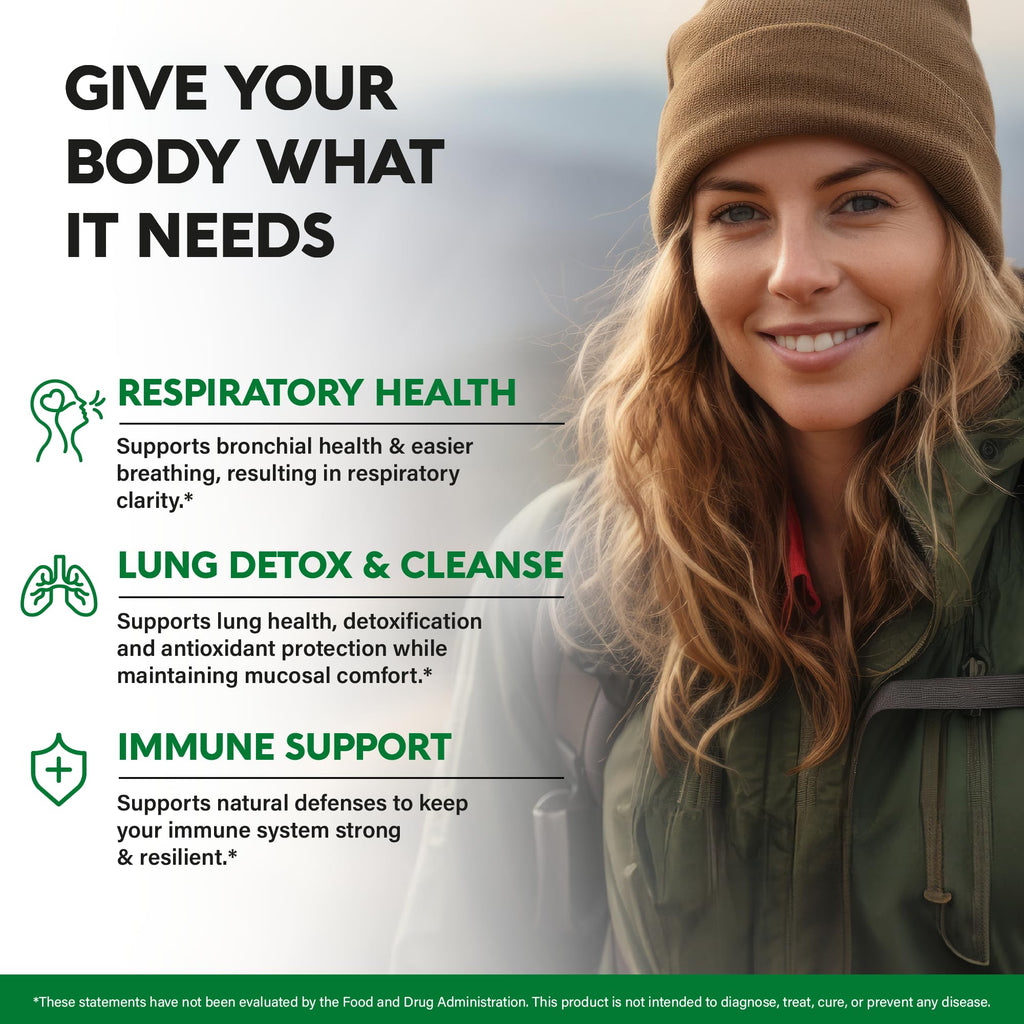 Mullein Leaf Extract for Lung Detox – 15-in-1 Lung Support (Made in USA)