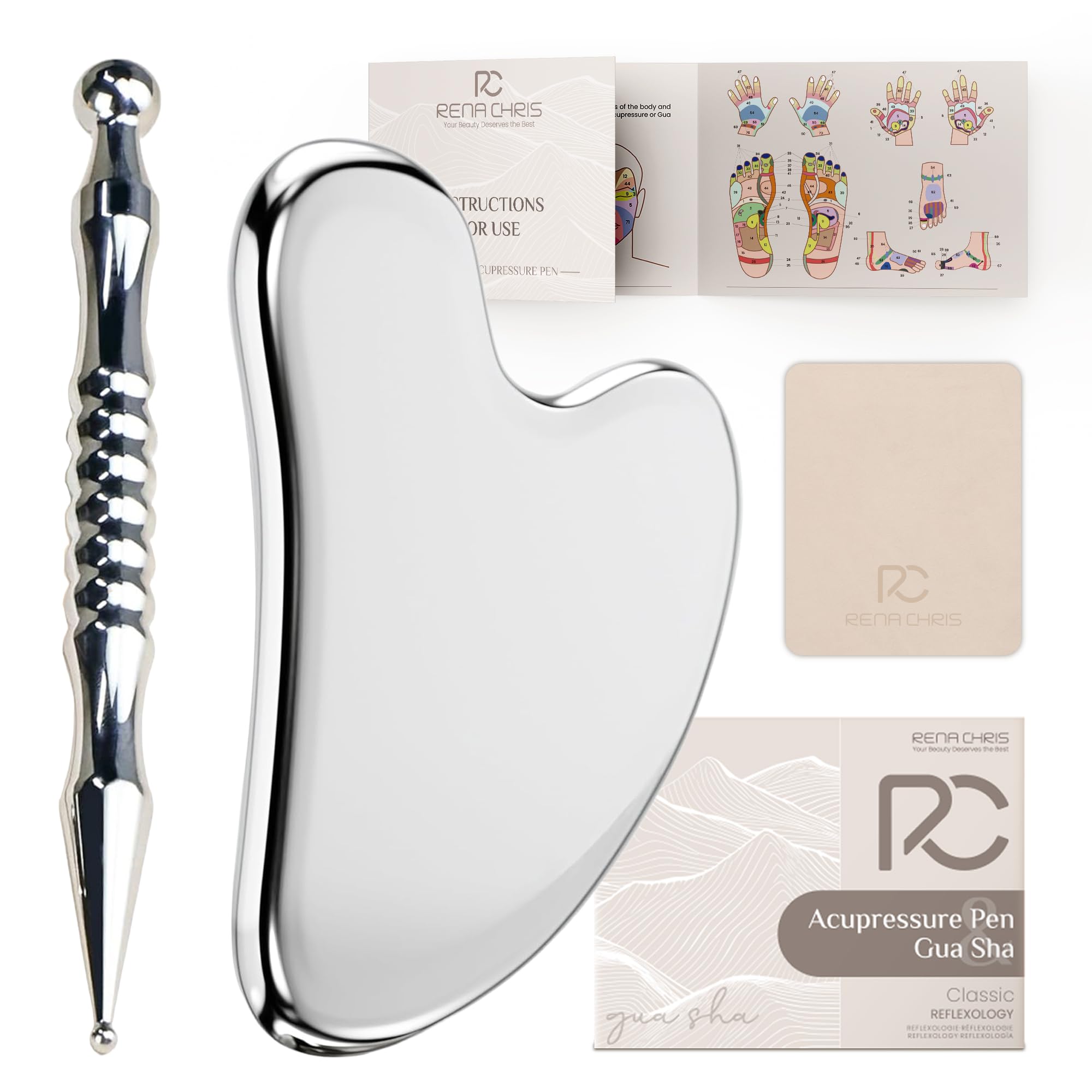 Rena Chris Acupuncture Pen – Manual Reflexology & Gua Sha Set