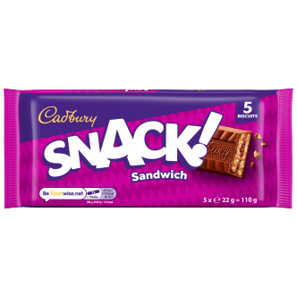 36 x Cadbury Snack Sandwich (5 Packs) 22g