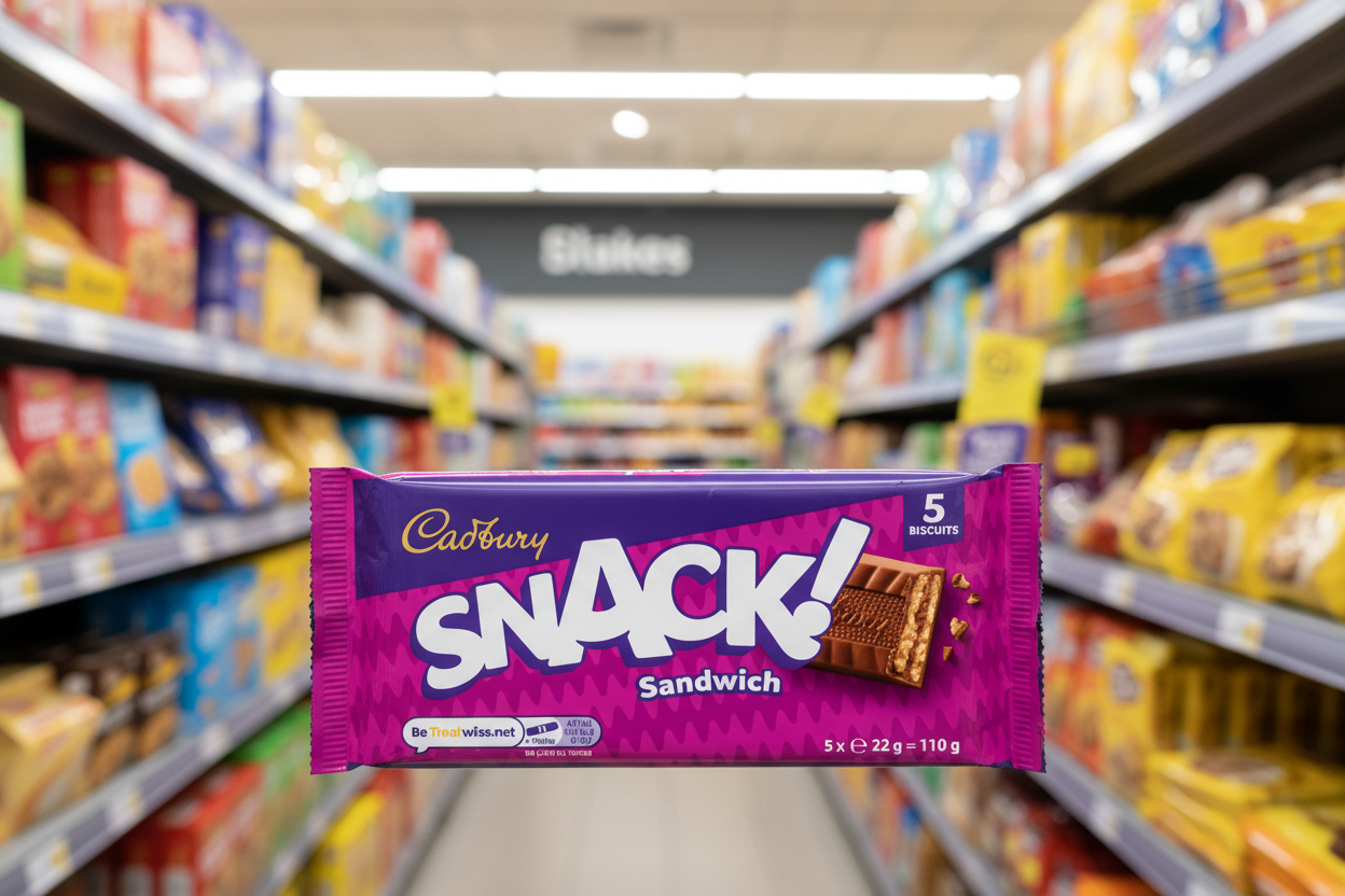 36 x Cadbury Snack Sandwich (5 Packs) 22g