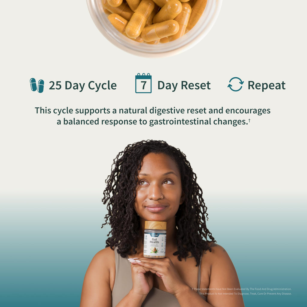 SNAP Gut Health Supplement — Turmeric, Aloe & Pylopass Probiotics | 50 Caps