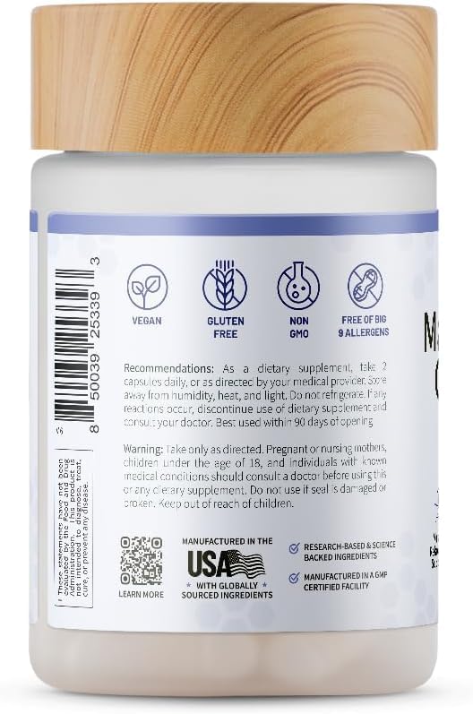 Snap Supplements 3-in-1 Magnesium Complex – Magnesium Bisglycinate, Oxide & Citrate | 60 Capsules
