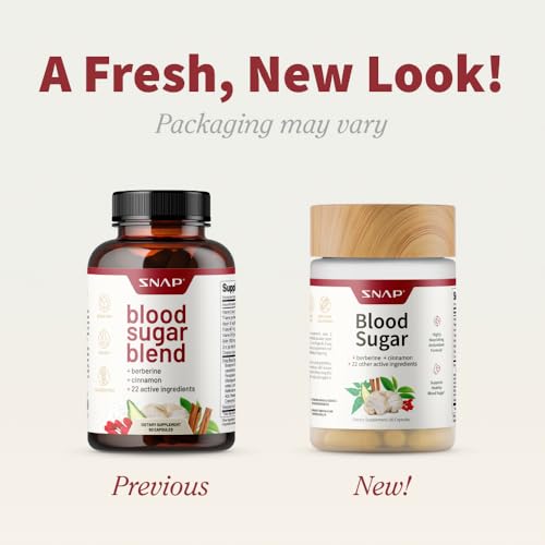 Snap Supplements Blood Sugar Blend - 180 Count | Balanced Energy Support