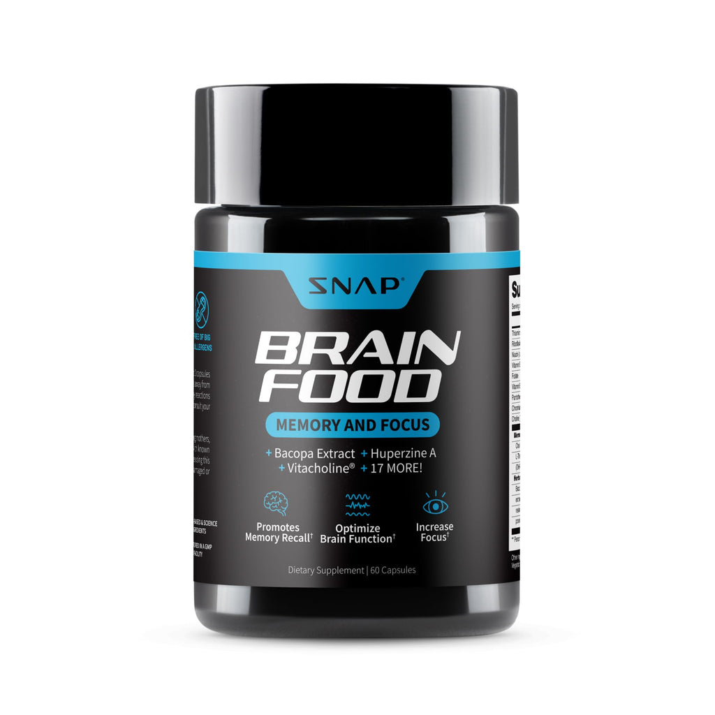 Snap Supplements Brain Booster Nootropics - Memory & Focus, 60 Caps