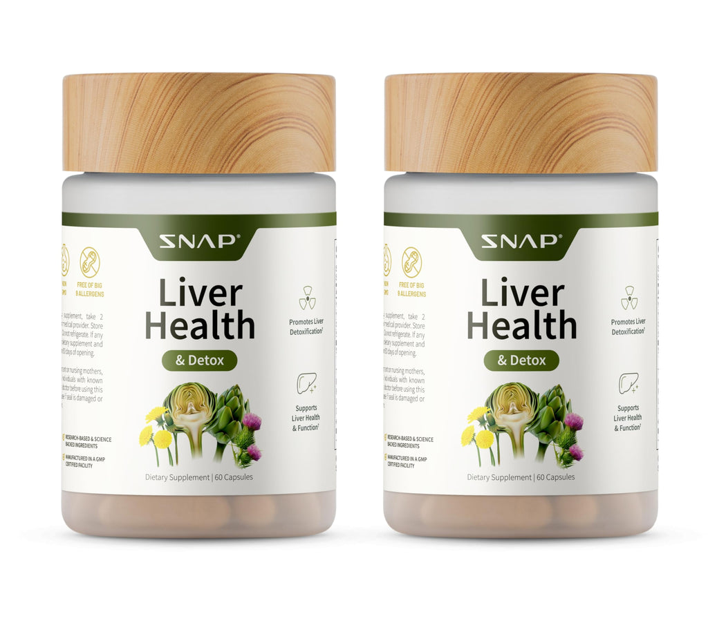 Snap Supplements Liver Health & Detox – 60 Vegetarian Capsules (2-Pack)