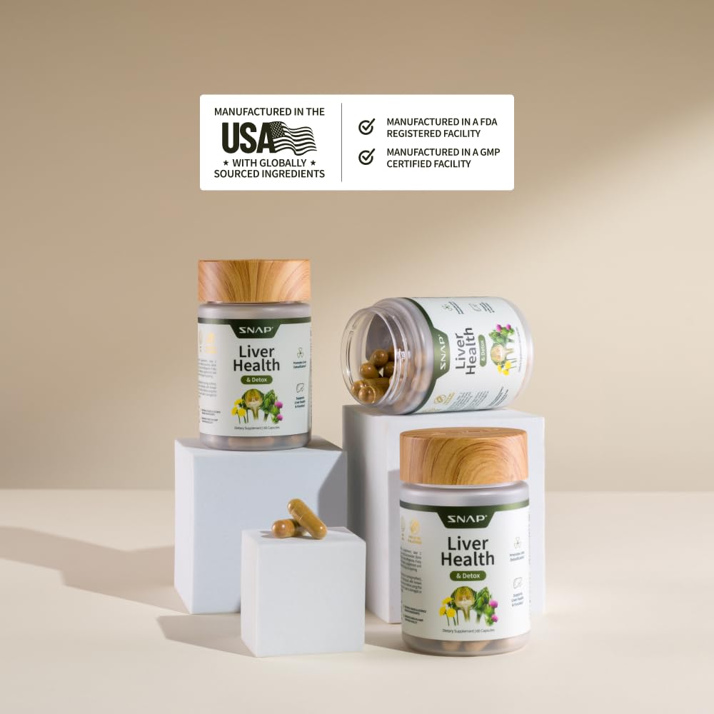 Snap Supplements Liver Health & Detox – 60 Vegetarian Capsules (2-Pack)