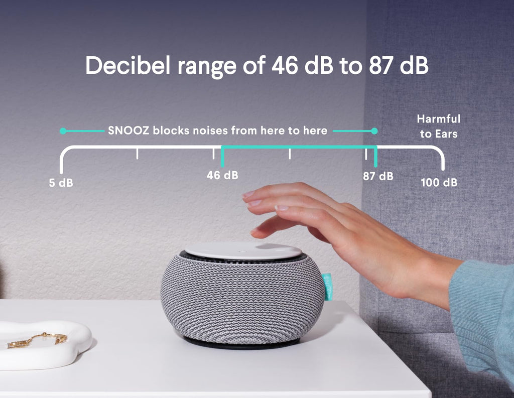 SNOOZ Smart White Noise Machine — Real Fan Inside, Non-Looping Sleep Aid
